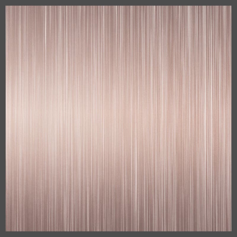 Metalica 2-Sided Veneer Panel, Rose Gold, 19mm Thick 48" x 110