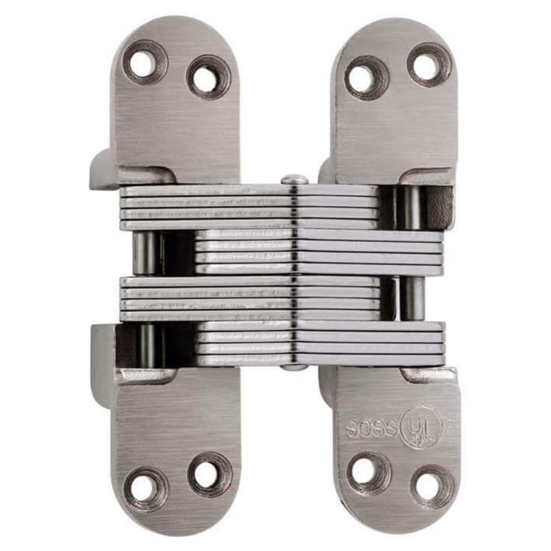 1-3/4" 418 Alloy Steel Invisible Hinge, Satin Nickel