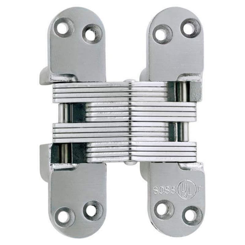 1-3/4" 418 Alloy Steel Invisible Hinge, Satin Chrome