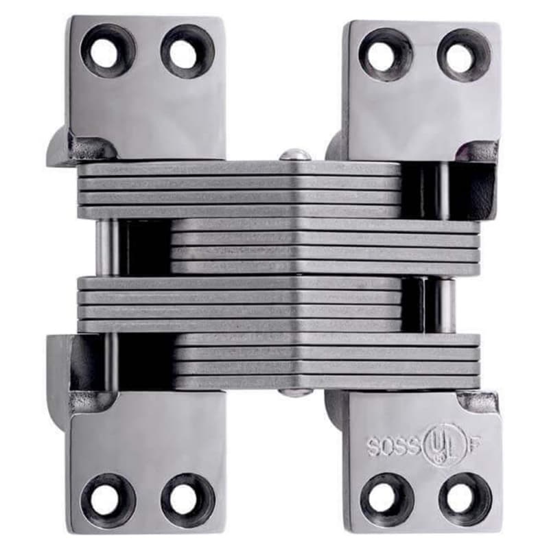 2" 420SS Invisible 180° Opening Hinge, Satin Stainless Steel