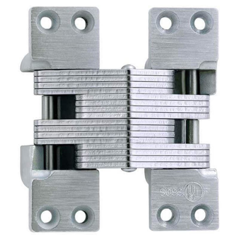 2" 420 Alloy Steel Invisible Hinge, Satin Chrome