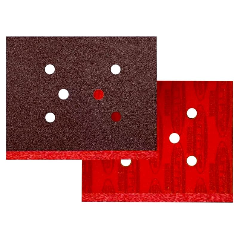 Very Fine Grit Aluminum Oxide 6 Holes ProFoam Abrasive Pad, 3" x 4" x 10mm (25/Box)
