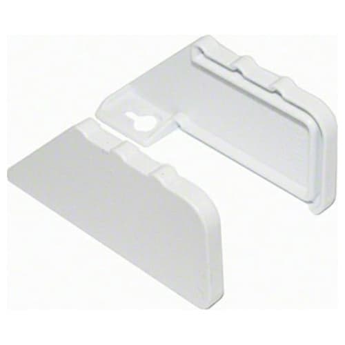 White Tip-Out Tray End Cap