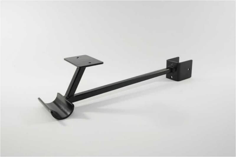 11-1/2" Closet Rod Bracket with Shelf Support, Black