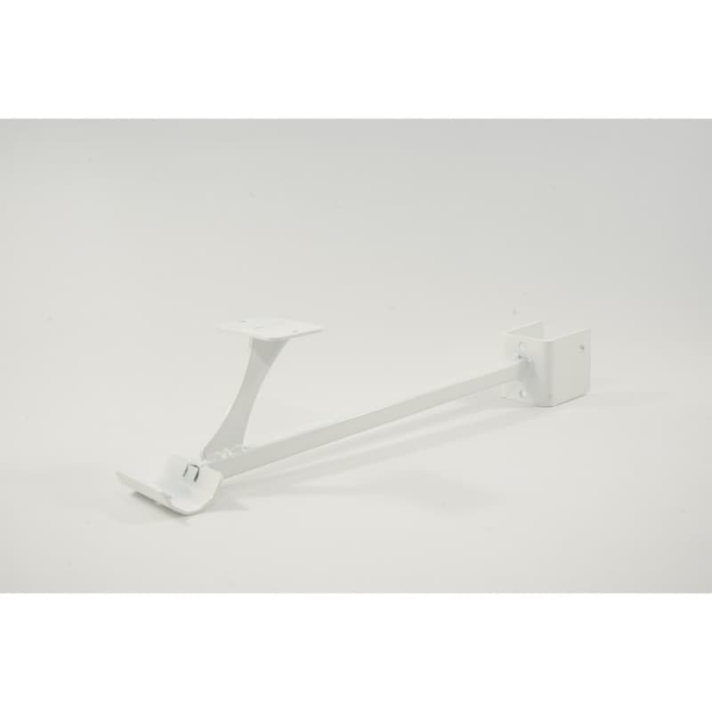 11-1/2" Closet Rod Bracket with Shelf Support, White
