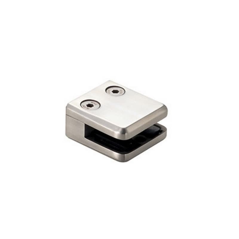 1-1/16" Mini Glass Clamp, 245lb Capacity, Chrome