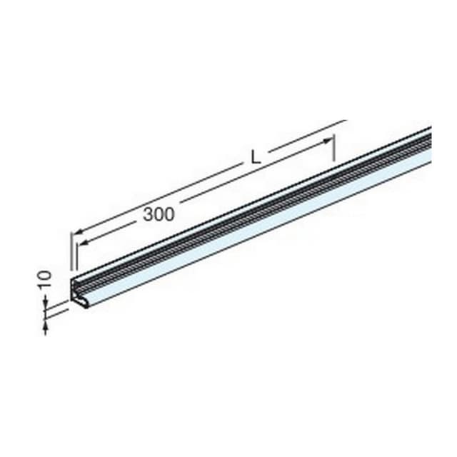 Fluqs Bottom Rail for Wall Shelving System, Anodized