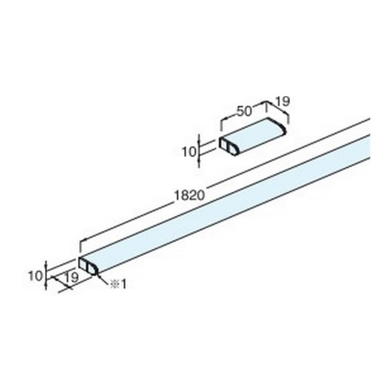 1820mm Fluqs Single Profile Rail, Anodized