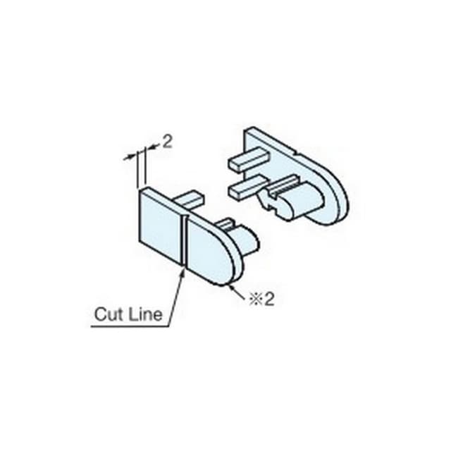 End Cap Set for Fluqs One Wall Shelving System, Plain