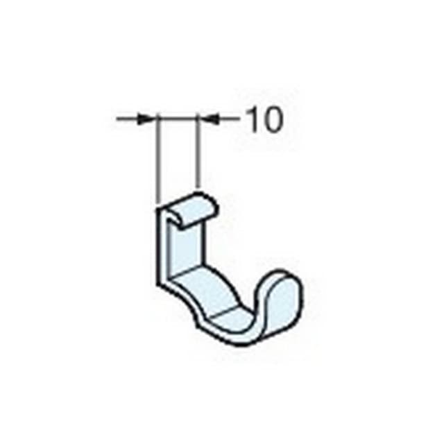 10mm Mini Hook for Fluqs Wall Shelving System, Anodized
