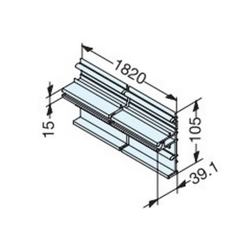 Level Adjustable Shelving Slotted Panel Bracket, Anodized