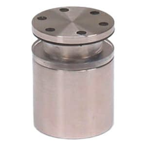 22mm Glass Standoff with Flat Face Plate, Satin Stainless Steel