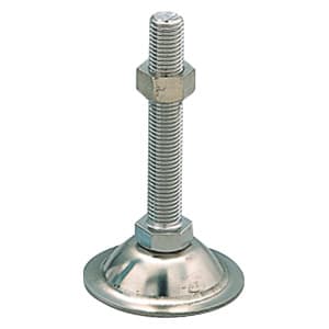 158mm x 75mm Leveling Glide, Polished Stainless Steel