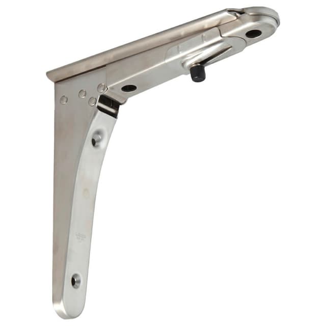 240mm Folding Bracket with Stopper, Satin Stainless Steel