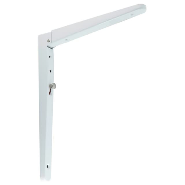 241mm Folding Bracket with Stopper/Manual Lock Lever, White