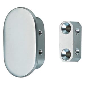50mm Oval Knob, Matte Chrome