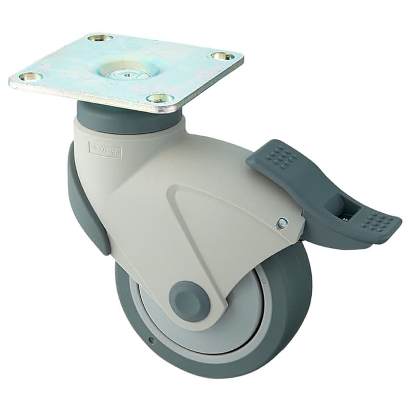 184mm Plate Type Dual Brake System Caster with Break