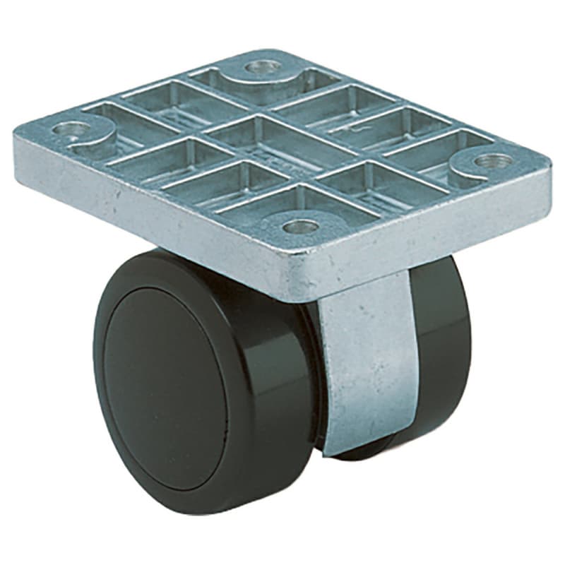 91mm Non-Swivel Twin Wheel Caster
