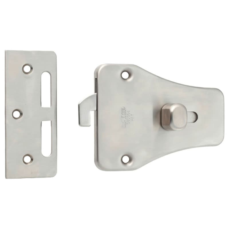 Sliding Door Latch with Indicator, Satin Stainless Steel