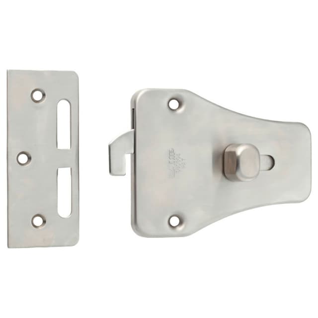 Sliding Door Latch with Indicator, Satin Stainless Steel