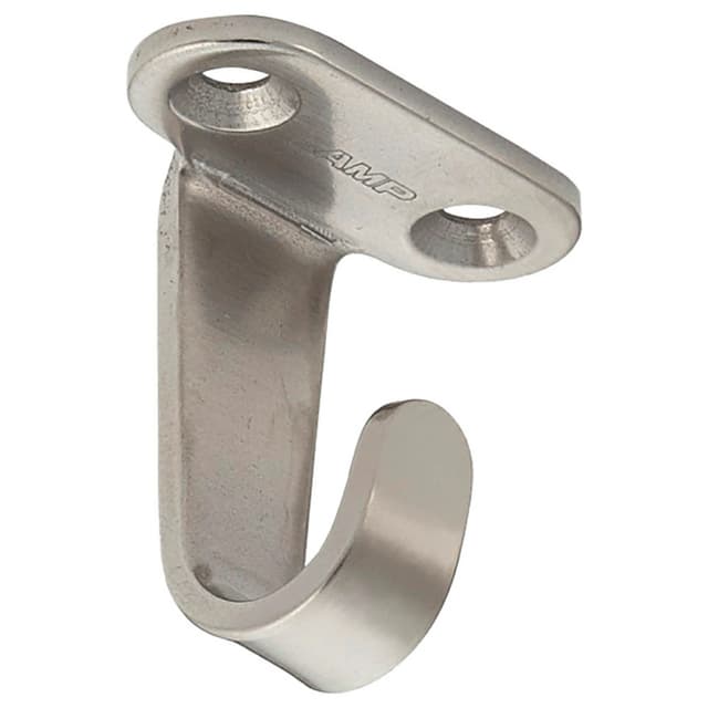 17mm Single Hook, Satin Stainless Steel