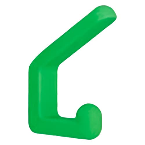 63.1mm Rubber Hat/Coat Hook, Green