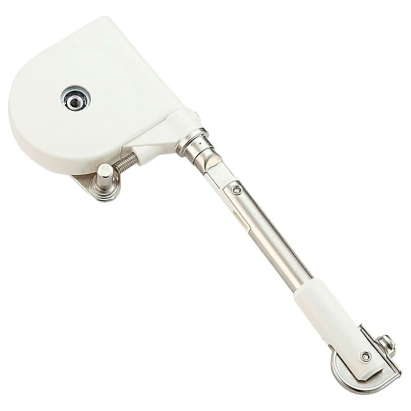 Short-Arm Soft-Down Stay with Catch, Nickel/White