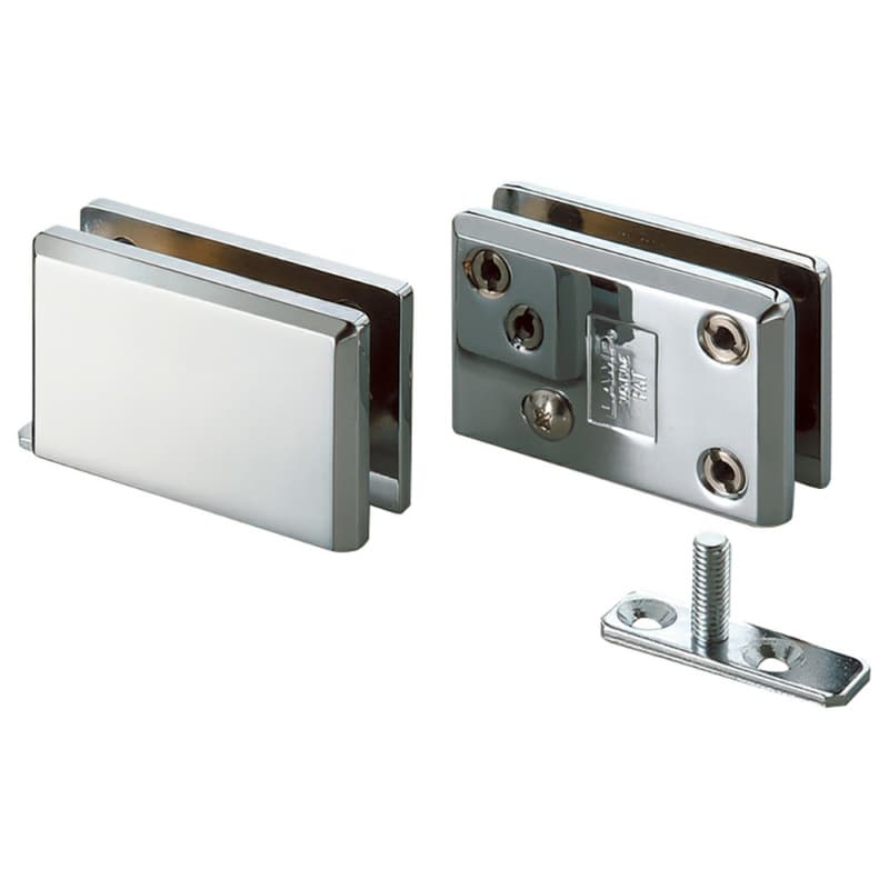 Inset Overlay Pivot Glass Door Hinge, Chrome/Plain/Black