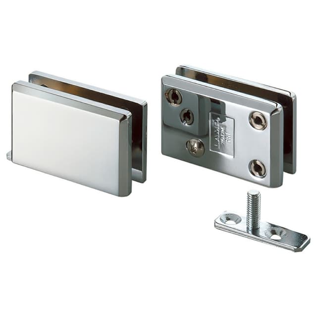 Inset Overlay Pivot Glass Door Hinge, Chrome/Plain/Black
