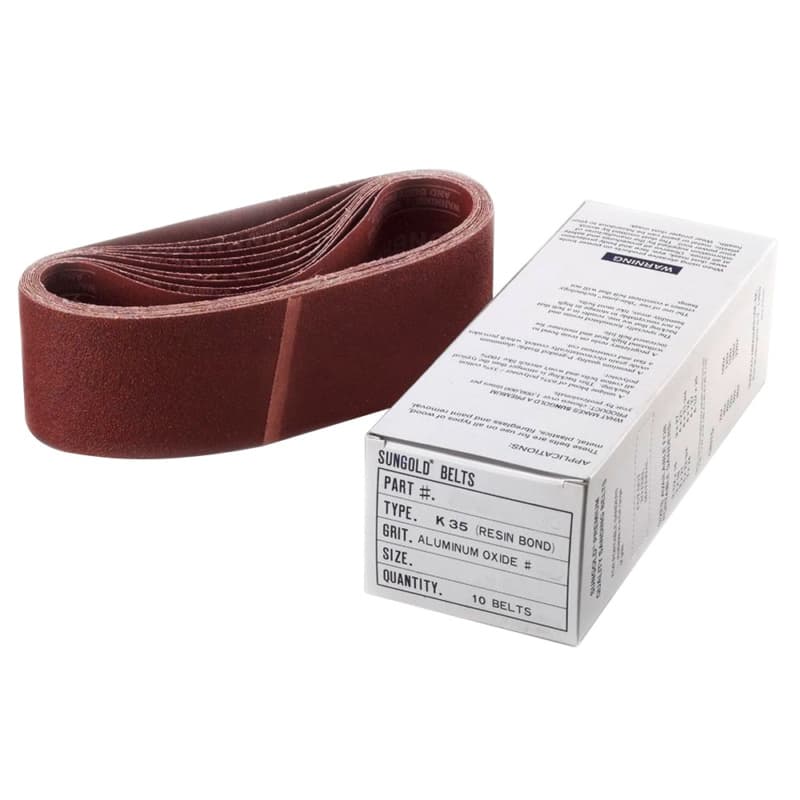 3" x 24" 80 Grit Portable Sanding Belt, Aluminum Oxide Polyester/Cotton