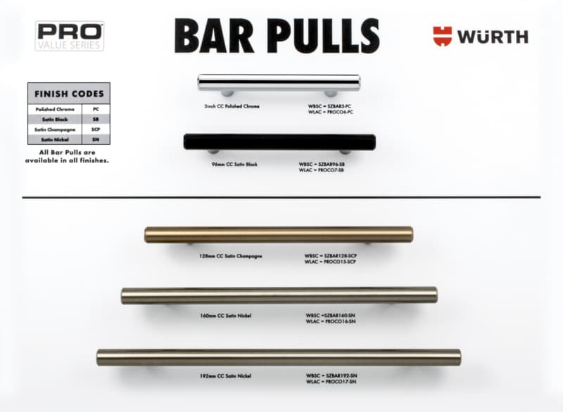 PRO T Bar Pulls Display Board