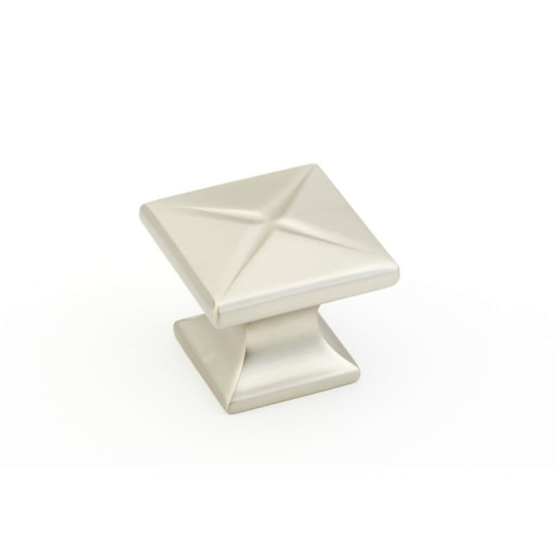 1-3/8" Northport Transitional Square Cabinet Knob, Satin Nickel