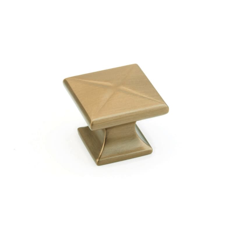 1-3/8" Northport Transitional Square Cabinet Knob, Brushed Bronze