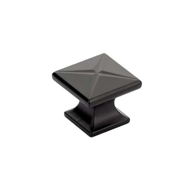 1-3/8" Northport Transitional Square Cabinet Knob, Matte Black