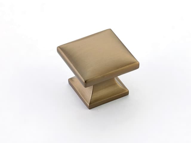 1-3/8" Northport Square Cabinet Knob, Brushed Bronze