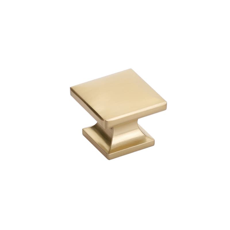 1-3/8" Northport Square Cabinet Knob, Signature Satin Brass