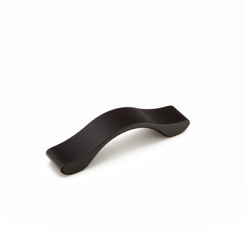 64mm Wave Cabinet Pull, Matte Black