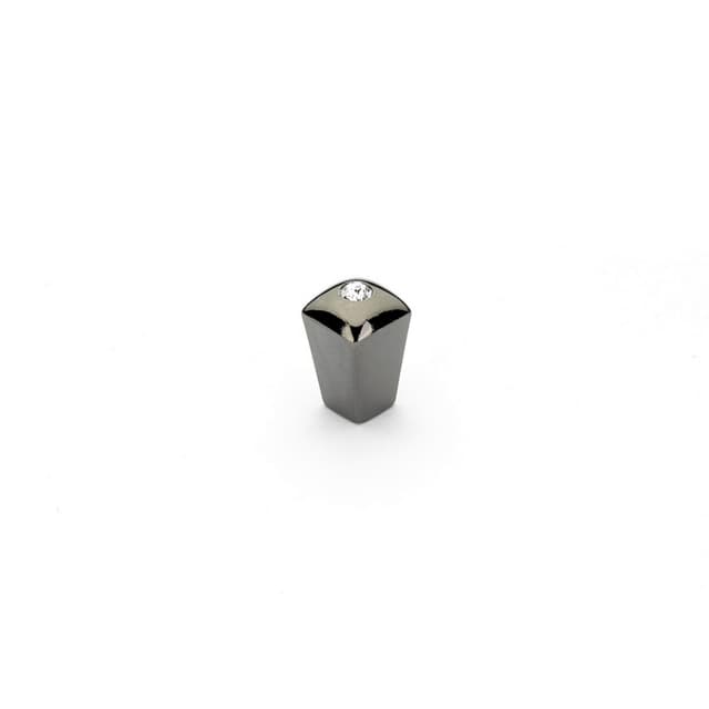 1/2" Skyevale Contemporary Cabinet Knob, Black Chrome