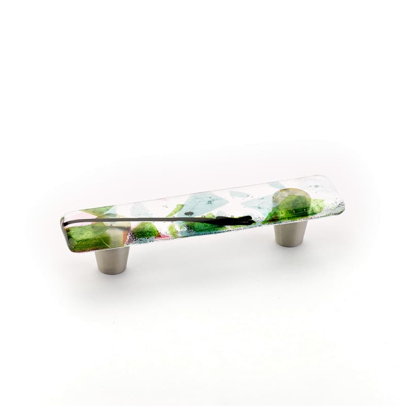 3" Ice Cabinet Pull, Turquoise Confetti