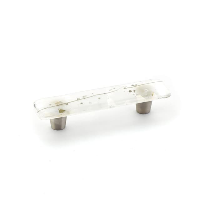 3" Ice Cabinet Pull, White/Grey Confetti