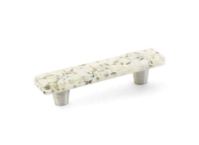 3" Ice Cabinet Pull, White Lace Pebbles