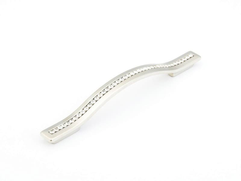 5-1/16" x 6-5/16" Skyevale Contemporary Cabinet Pull, Satin Nickel