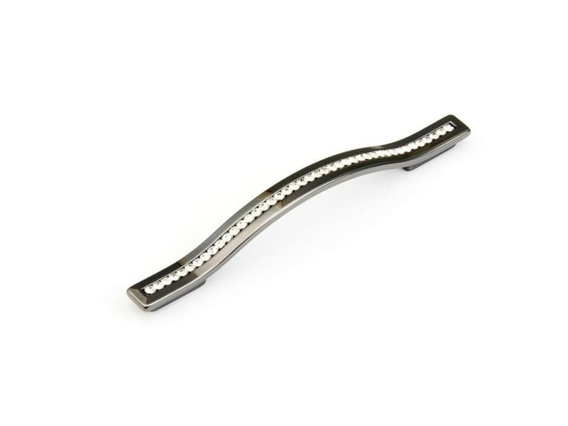 5-1/16" x 6-5/16" Skyevale Contemporary Cabinet Pull, Black Chrome