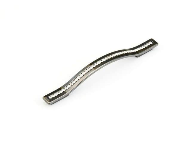 5-1/16" x 6-5/16" Skyevale Contemporary Cabinet Pull, Black Chrome