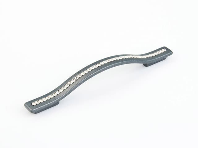 5-1/16" x 6-5/16" Skyevale Contemporary Cabinet Pull, Milano Silver
