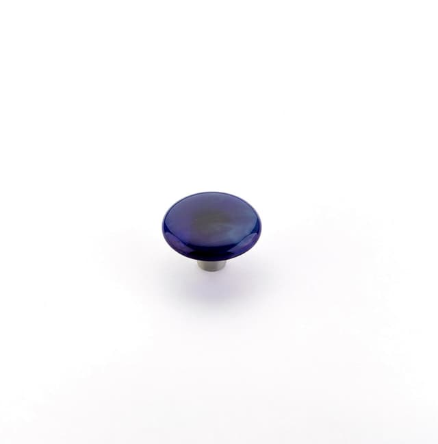 1-1/2" Ice Round Cabinet Knob, Sapphire Silk