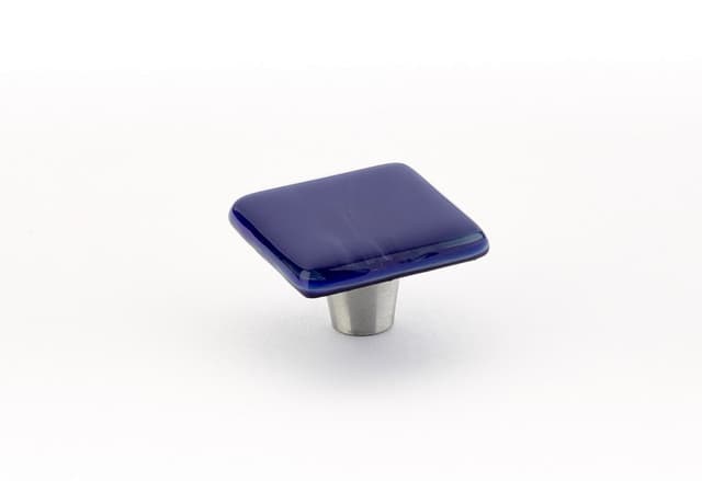 1-1/2" Ice Square Cabinet Knob, Sapphire Silk
