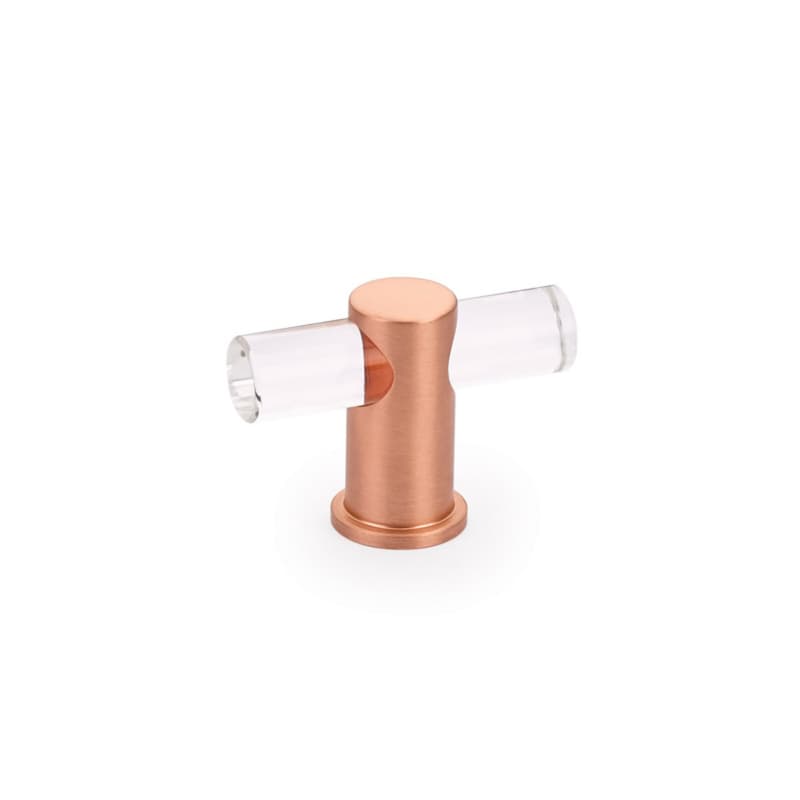 2" Lumiere T-Knob, Brushed Rose Gold