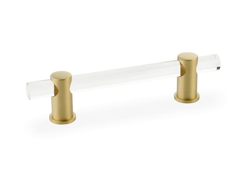 4" Lumiere Cabinet Pull, Satin Brass
