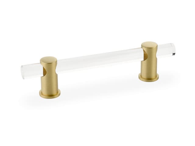 4" Lumiere Cabinet Pull, Satin Brass